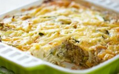 Капустная запеканка с мясом и овощами