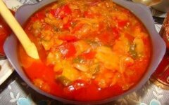 Домашнее лечо из болгарского перца и помидор