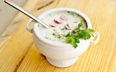 Низкокалорийная окрошка с кефиром