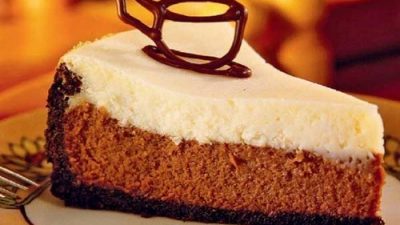 Чизкейк «Кофе с молоком» на шоколадной основе