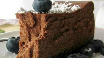 Чизкейк с черникой шоколадный