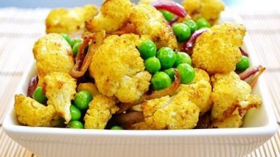 Цветная капуста карри, запеченная в духовке