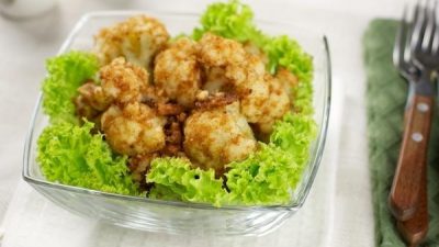 Цветная капуста с чесночно-сметанным соусом