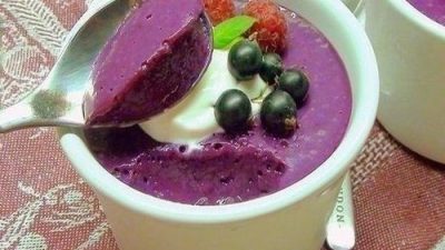 Десертное суфле из ягод со сгущенкой
