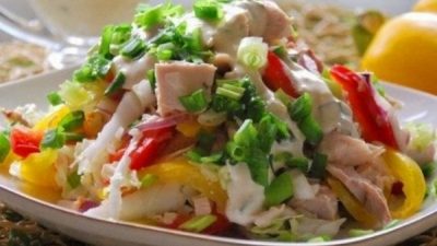 Диетический салат «Курочка-Снегурочка»