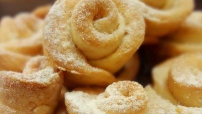 Домашнее печенье «Розочки» из творожного теста