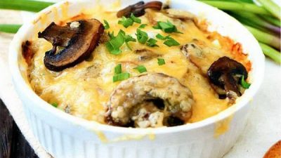 Домашнее суфле из курицы с грибами