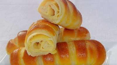 Домашние булочки с плавленым сыром