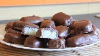 Домашние кокосовые конфеты в глазури