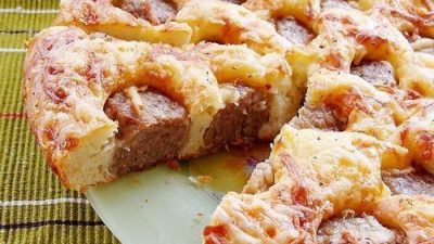 Домашний пирог с фрикадельками