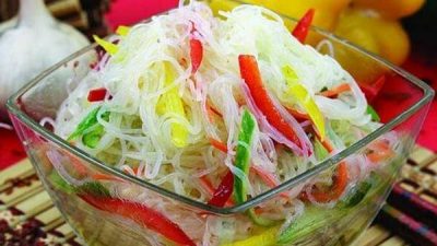 Домашний салат «Фунчоза с овощами»