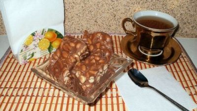 Домашний щербет с дробленым арахисом