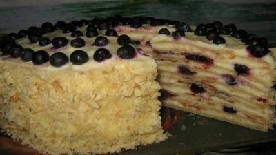 Домашний торт «Лесная ягодка» на сковороде