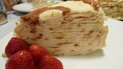 Домашний торт «Наполеон» на сковородке