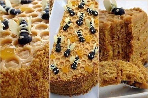 Домашний торт «Пчелка» медовый