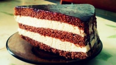 Домашний торт «Птичье молоко» с манным кремом