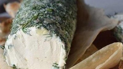 Домашний творожный сыр с укропом