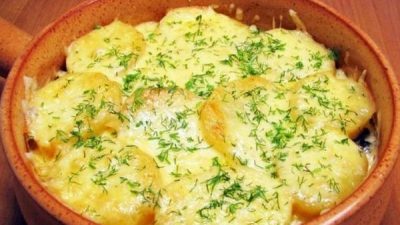 Домашняя картофельная запеканка с грибами