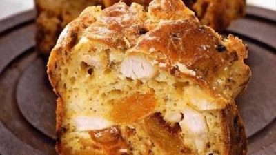 Дрожжевой кекс с куриным филе