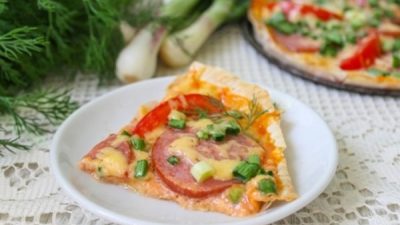 Эконом пицца на тонком лаваше