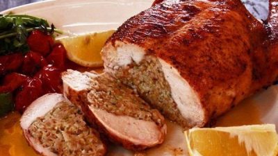 Фаршированная курица по-тоскански в духовке