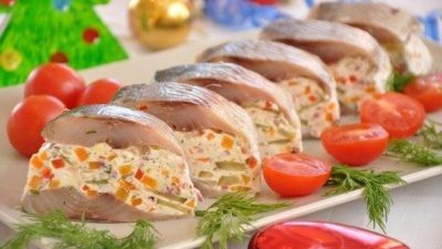 Фаршированная сельдь «Самоцветы» на закуску