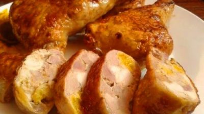 Фаршированные куриные ножки с апельсином