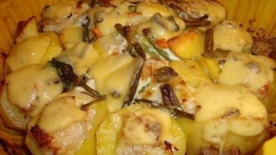 Фаршированный картофель с мясной начинкой