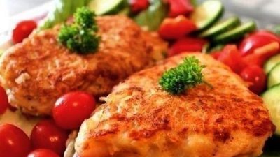 Филе красной рыбы в картофельном кляре