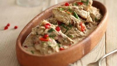 Филе трески под соусом бажи