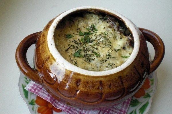 Горшочки с картошкой, грибами и курочкой - рецепт автора Татьяна Боронина