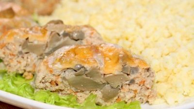 Гнездышки из мясного фарша с пшеном