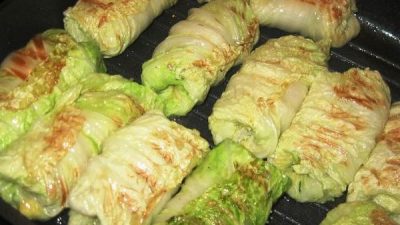 Голубцы из пекинской капусты на гриле