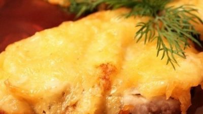 Говядина в сырно-сметанном соусе