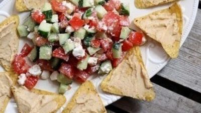 Греческий Начос с салатом