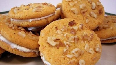 Греческое медовое печенье с орехами и начинкой