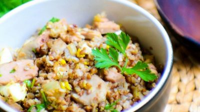 Гречневая каша с грибами по-боярски
