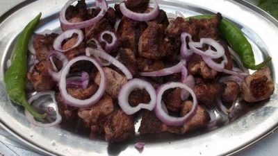 Грузинский шашлык из говядины по-мирзаански