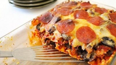 Итальянская запеканка с макаронами и колбасой