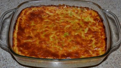 Кабачковая запеканка с плавленым сыром