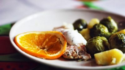 Капуста брюссельская в апельсиновом соусе