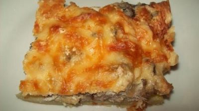 Картофель по-французски с грибами под сыром