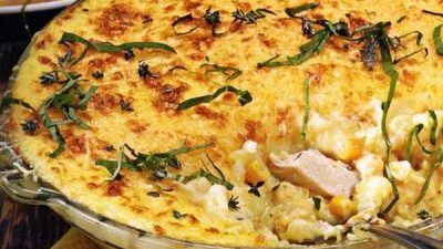Картофельная запеканка с сыром и куриным филе