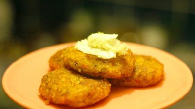 Картофельные котлеты с морковью и рисом