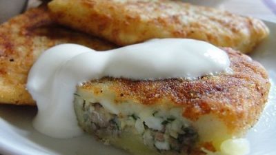 Картофельные зразы с начинкой из сардин