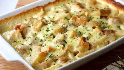 Картофельный гратен с куриным филе