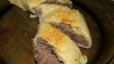 Картофельный рулет с потрохами