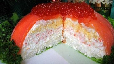 Кекс с красной рыбой и сыром