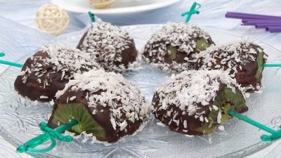 Киви в шоколадной глазури на десерт