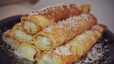 Классические блинчики с заварным кремом